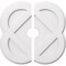 Ekena Millwork Charlotte Architectural Grde PVC Contemporary Ceiling Medallion, Two Piece, 20"OD x 3"ID x 8"C x 1"P CMP20CE2-03000 - alternate 1